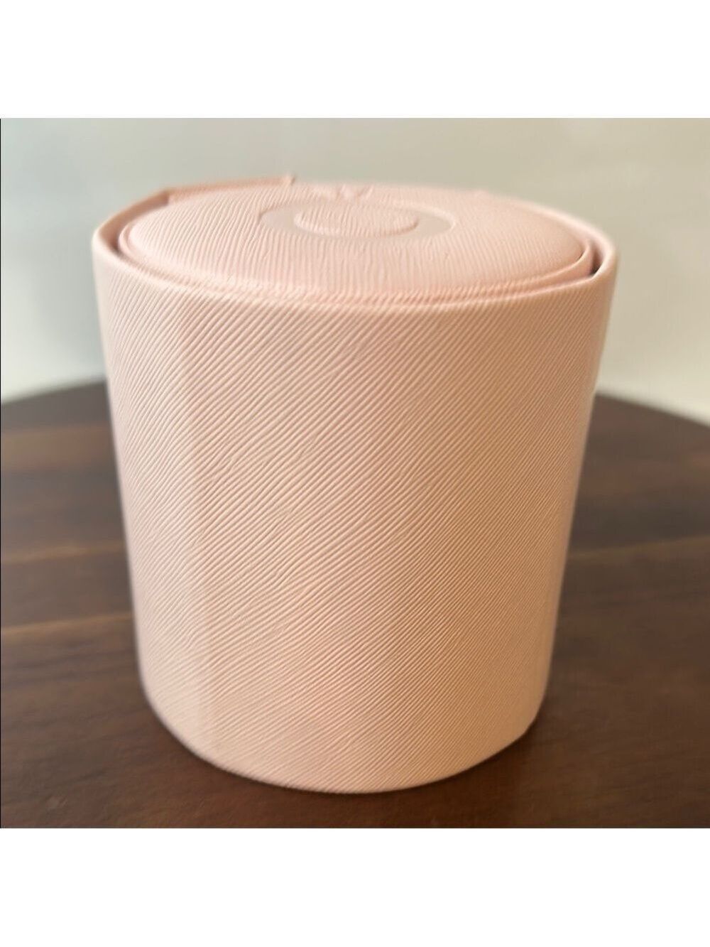 Pandora Blush Pink Tiered Swivel Travel Jewelry Case Round Accordion Box